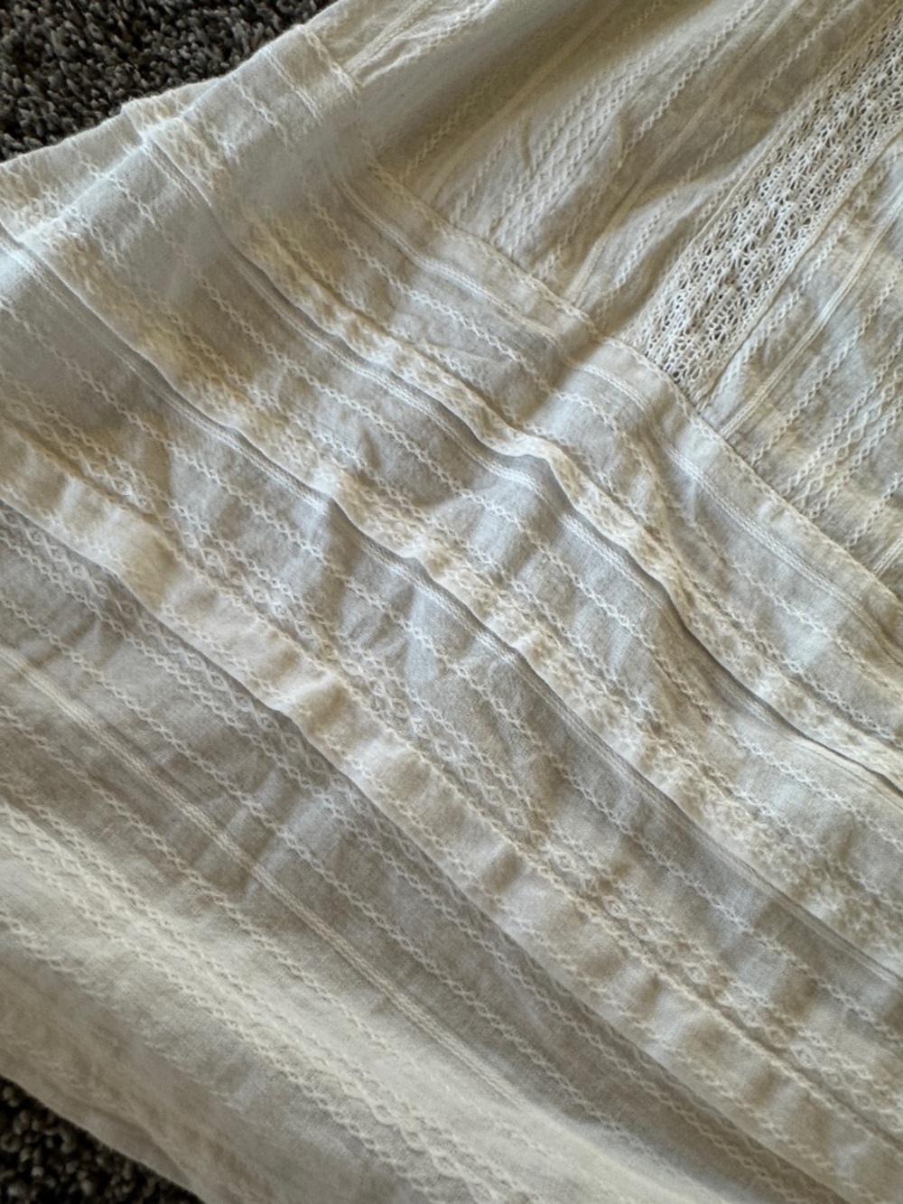 Victorian Edwardian Style White Ruffled Smocked Mini Babydoll Dress - Picture 4 of 9